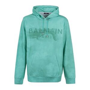 Balmain Desert Logo Printed Drawstring Hoodie size M